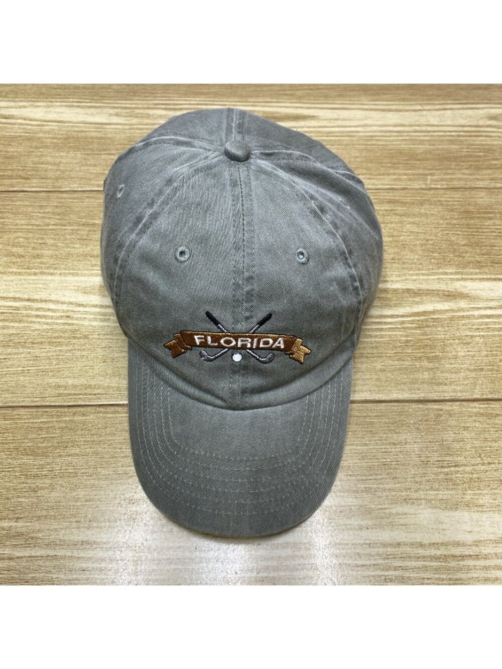 Florida Hockey Baseball Cap Vintage Denim Adjustable Hat Embroidered Strap Back
